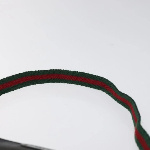 GUCCI Web Sherry Line Accessory Pouch Canvas Black Red Green 92821 Auth EC563 - Picture 9 of 16